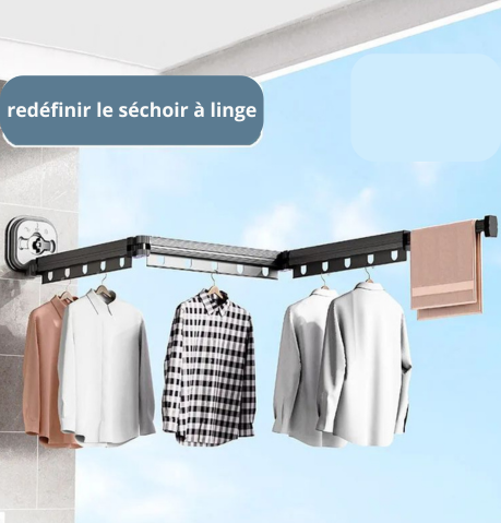 Étendoir à Linge Pliable et Rétractable - Pepy