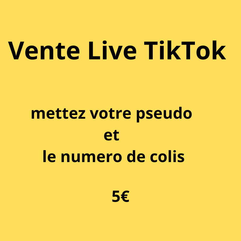 Vente en live TikTok